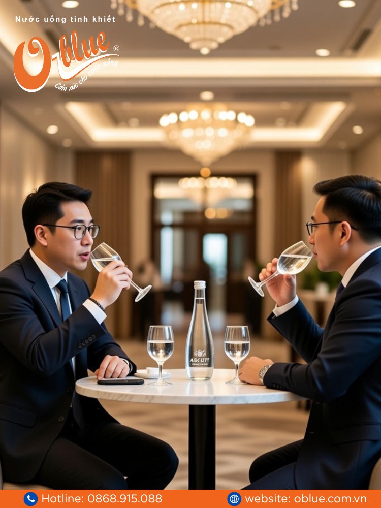 Nước uống thương hiệu riêng khách sạn